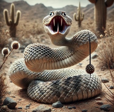 a rattle snake in the desert
