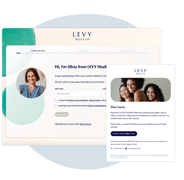 LEVY Health dashboard and patient portal for U.S. patients preparing fertility treatment in Mexico.