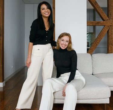 Fertie co-founders Zoe and Jane smiling together – building fertility support together