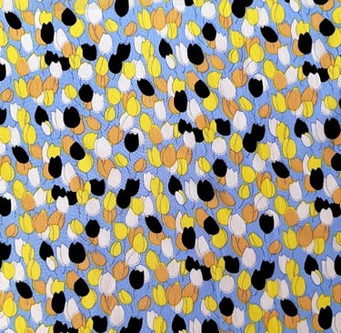 Silk Printed Fabric with flroal Pattern