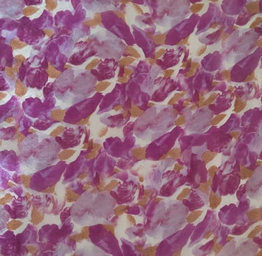 Silk Printed Fabric with floral Pattern