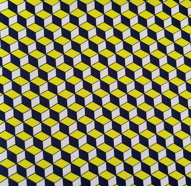 Geometric Printed Silk Fabric