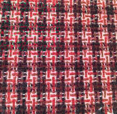 Chanel style fabrics, Yarn-dyed woollen tweed