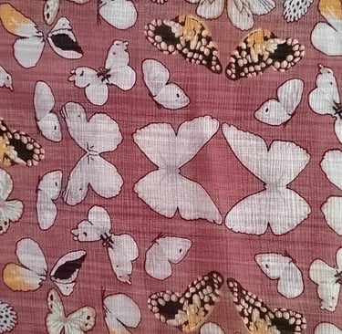 Butterfly Pattern Silk Printing Fabriceometric Printed Silk Fabric