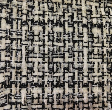Chanel style fabrics, Yarn-dyed woollen tweed