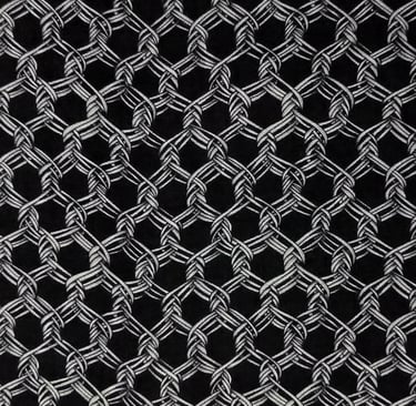 Black and white color scheme silk printed fabrics