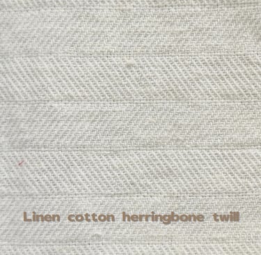 Linen cotton herringbone twill
