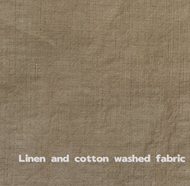 Linen and cotton washed fabric