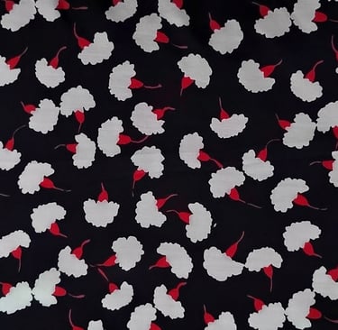 Silk Printed Fabric floral Pattern