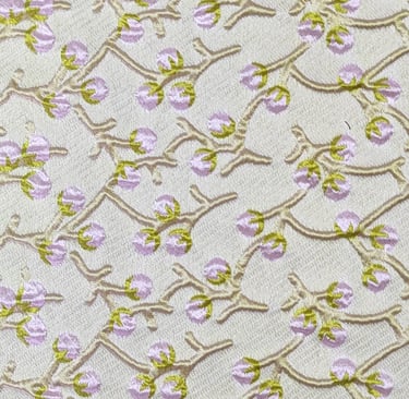 Close-up of a floral jacquard fabric