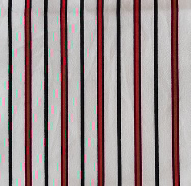 a striped shirt with a red and black stripe