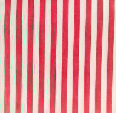 a red and white striped fabric with a red and white stripe pattern