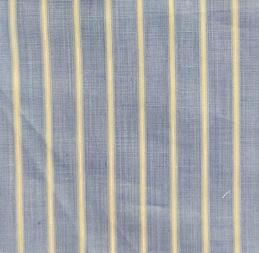 a blue and white striped shirt with a yellow stripe