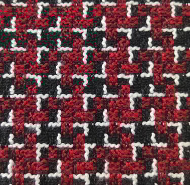 Chanel style fabrics, Yarn-dyed woollen tweed