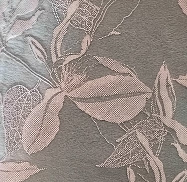 Pink Floral Flocking Fabric