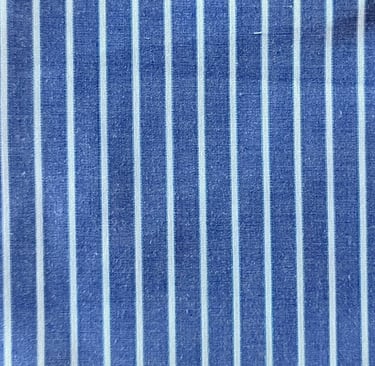 a blue and white striped fabric with a white stripe