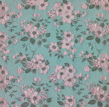 Close-up of a floral jacquard fabric