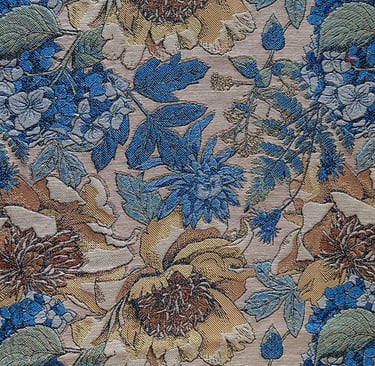a close up of a  floral pattern on a jacquard fabric