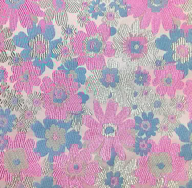 Close-up of a floral jacquard fabric