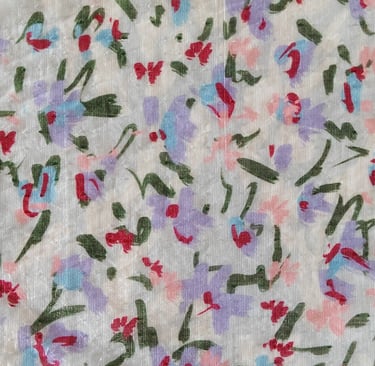 a close up of a floral print fabric