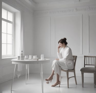 a person in a cat mask sitting in front of a laptop