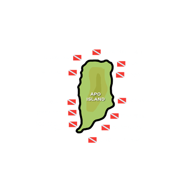 Mapa isla de Apo