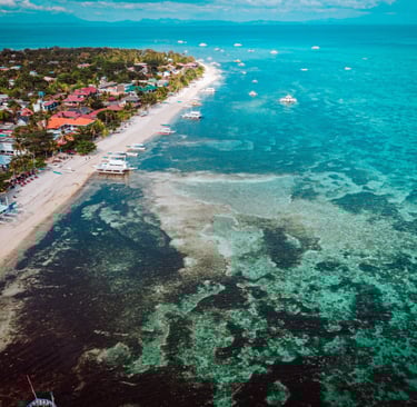 Malapascua overhead view tour