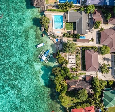 Cebu sea view overhead view