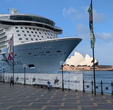cruise ship in sydney harbor opera house
