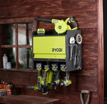 Ryobi RHWS-01 Wall Mounted Cabinet with Door,Yellow, Grey,Small, storage solution