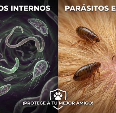 Parásitos internos y externos en perros