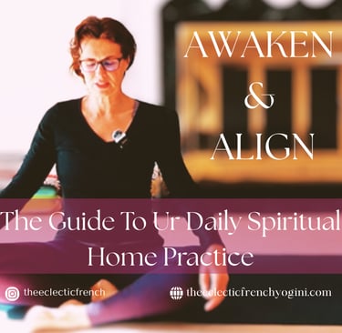 A woman practices yoga meditation at home for her daily spiritual practice guide.
