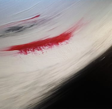 canvas painting simulating an injury