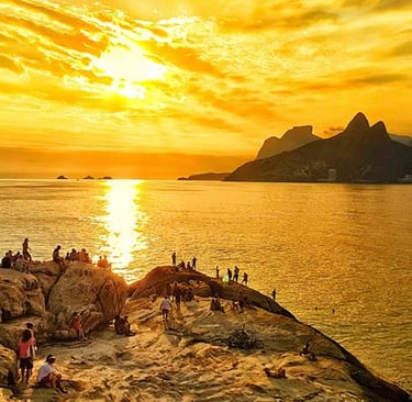 Por do Sol - Praia do Arpoador 