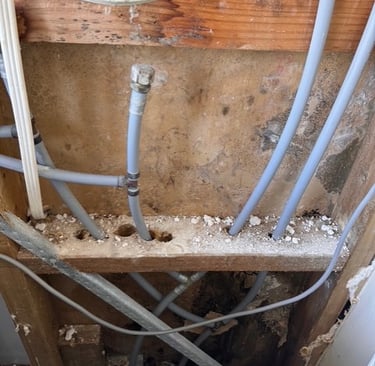 Water Damage inside wall