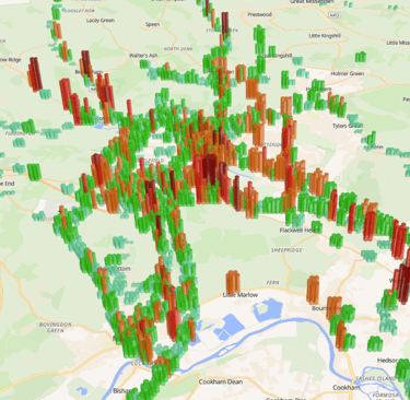 Contour Map with clusterisation