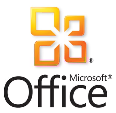 a microsoft office logo with the microsoft office logo