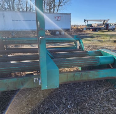 Old Used Wire Mash Cage Roller Payoff 