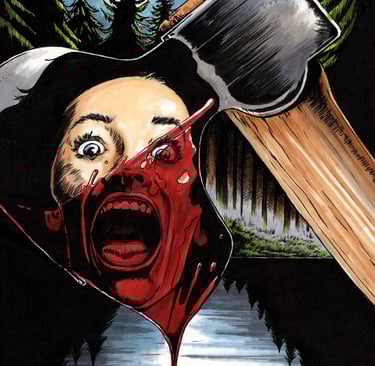 Commission for retro 80's Horror  book cover