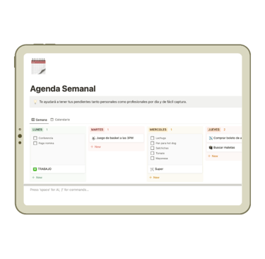 weekly notion template
