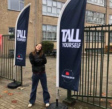 lara van grinsven gaat bij masterskip en staat voor het motto tall yourself