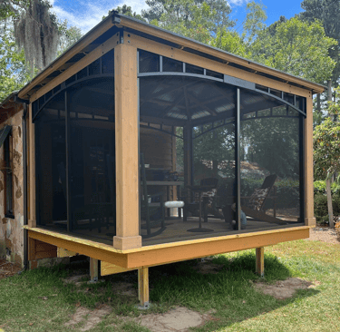 matching bronze aluminum screen system with super screen.