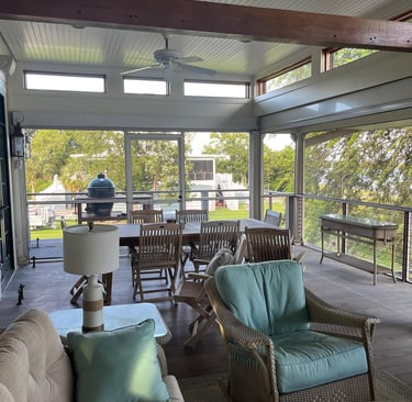 Screen porch in Charleston with Super Screen.
