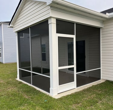 Durable porch rescreening for insect-free living in Charleston, SC.