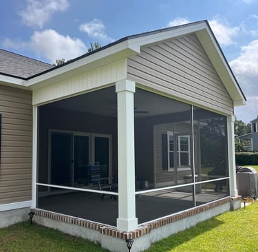Aluminum screen porch in Johns Island. 