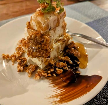 Dessert maison au restaurant d’Ocean Lodge, Sakalava