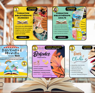 formations bibliothérapie lecture bien-être créativité professeurs bibliothécaires bibliothérapeute