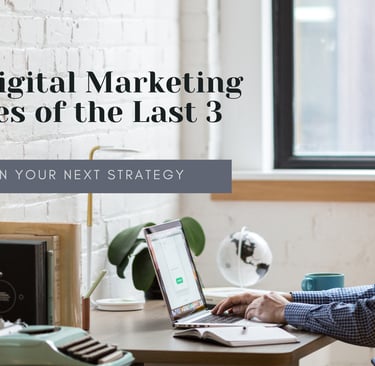 a man typing top 10 digital marketing strategies in the last 3 years
