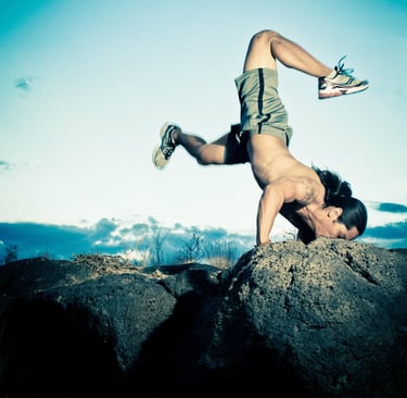 Joshua Fabia posing for a picture in the deserts of New Mexico