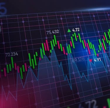 a stock market chart showing the price of a stock market